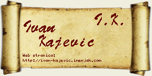 Ivan Kajević vizit kartica